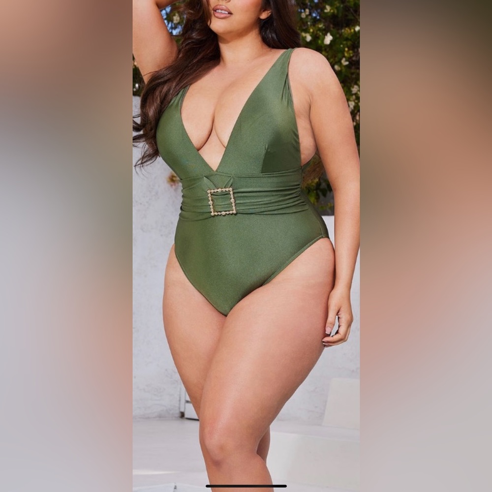 Green swimsuit